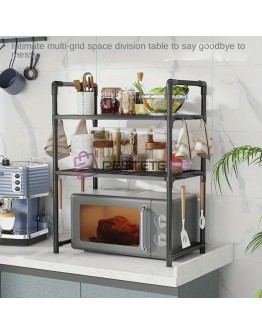 Рафт за микровълнова с три нива черен